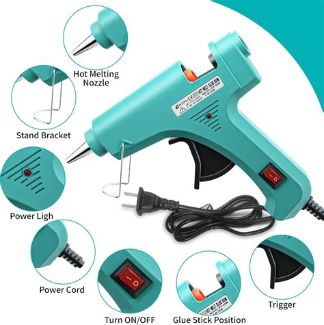 Buy GuiBiLoo Mini Hot Glue Gun Set - 1 Minute Quick Repairs, 8Pack ...
