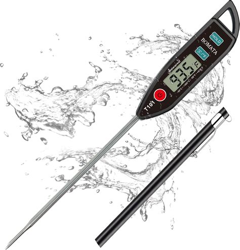 Digital Waterproof Food Thermometer – Instant Read, Long Probe, Cooking ...