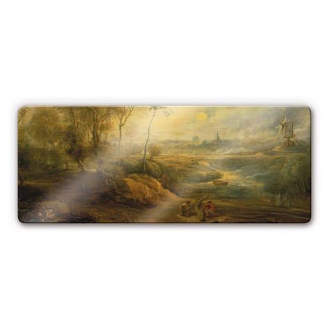 Rubens - Landscape with fowler Glass art | wall-art.com