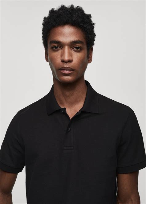 100% cotton pique polo shirt - Men | MANGO USA