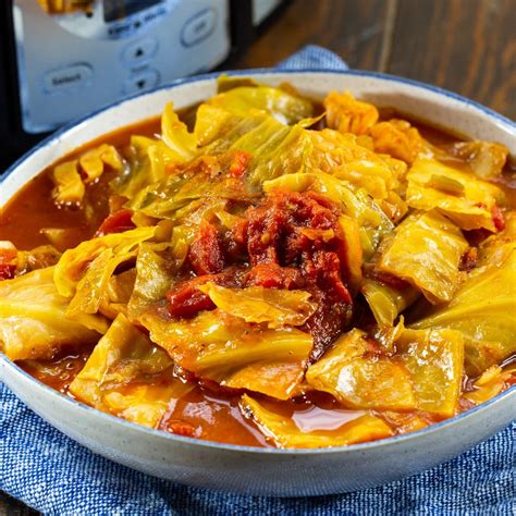 Slow Cooker Cabbage and Stewed Tomatoes - Spicy Southern Kitchen