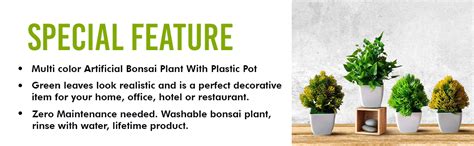 Buy Hyperboles Artificial Grass Bonsai Plant Potted with Pot Mini Tree ...