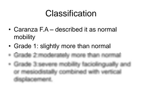 Image result for Tooth Mobility Classification Chart