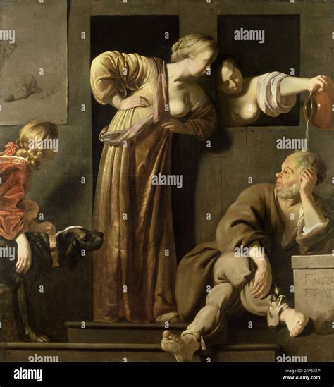 Socrates, his two Wives, and Alcibiades 1660s by Reyer van Blommendael ...