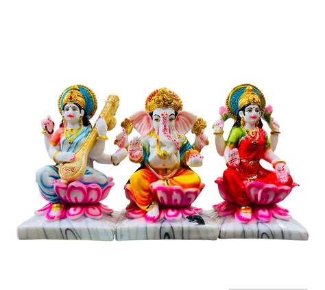 Buy KRISHNAGALLERY1 Polyresin Laxmi Ganesh Saraswati MATA Murti Statue ...
