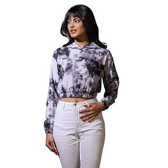 Buy Leriya Fashion Tops for Women | Stretchable Lycra Tie-Dye Print ...