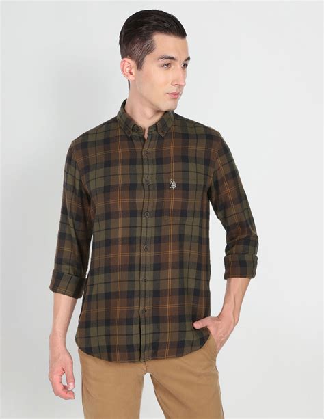 Plaid Check Twill Cotton Casual Shirt – U.S. Polo Assn. India