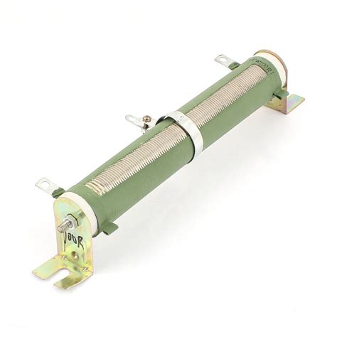 IIVVERR 100W Watt 100 Ohm Ceramic Tube Variable Rheostat Resistor ...