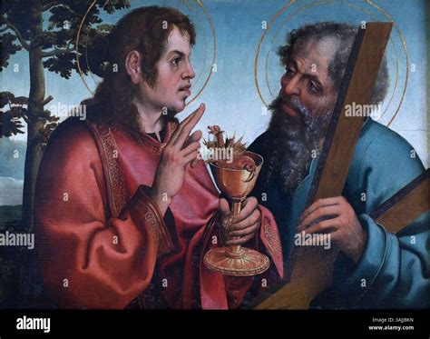 A painting by Grão Vasco from circa 1529, part of the predella of the ...