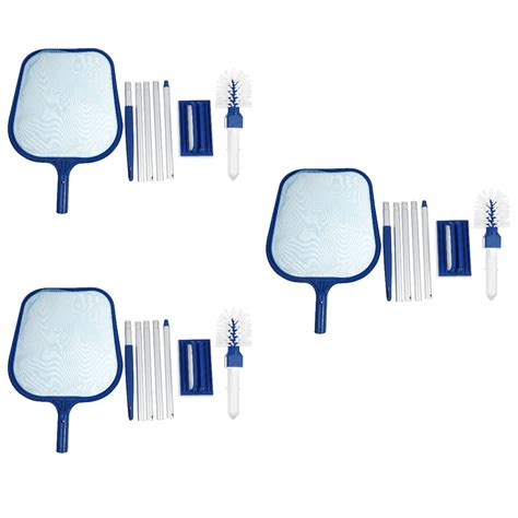 Masteelf 3 Sets Swimming Pool Cleaner Supplies Professional Pool Leaf ...