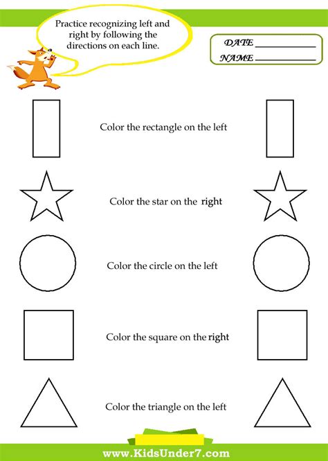 Image result for Learning Left and Right Worksheets