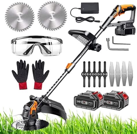 Buy 24V Weed Wacker Lawn Edger Cordless Grass Trimmer Electric String ...