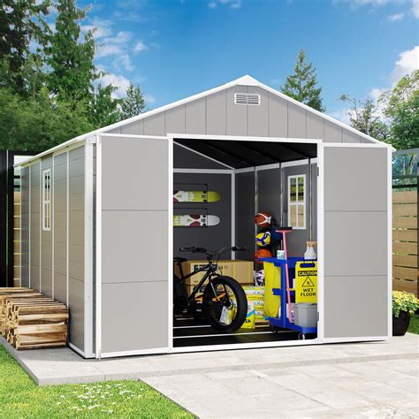 Amazon.com : Resin Storage Shed 10x8 ft, Large Garden Shed with Floor ...