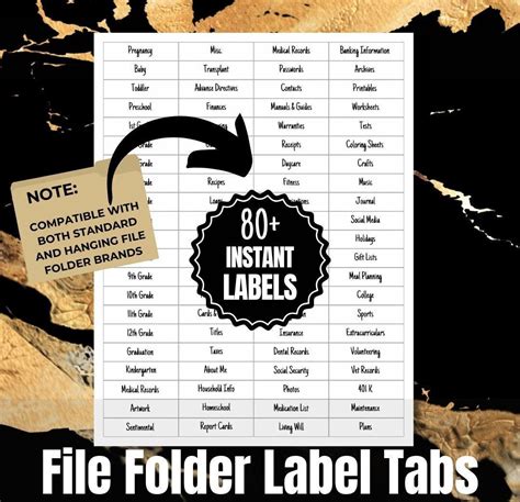 Image result for Hanging File Labels