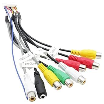 Fiegromech Android Car Stereo Radio RCA Cord Assembly 20 Pin RCA Radio ...