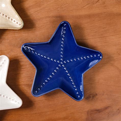 Star Fish Ceramic Snack Plate Set Of 3 Online - Premium Snack Plate ...