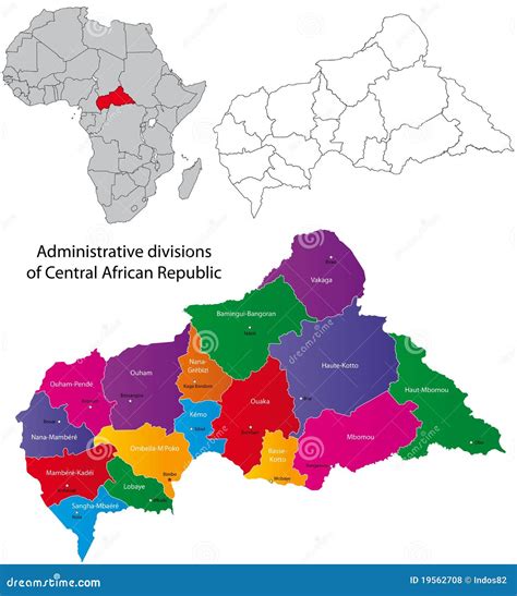 Central African Republic Map Stock Vector - Illustration of county ...
