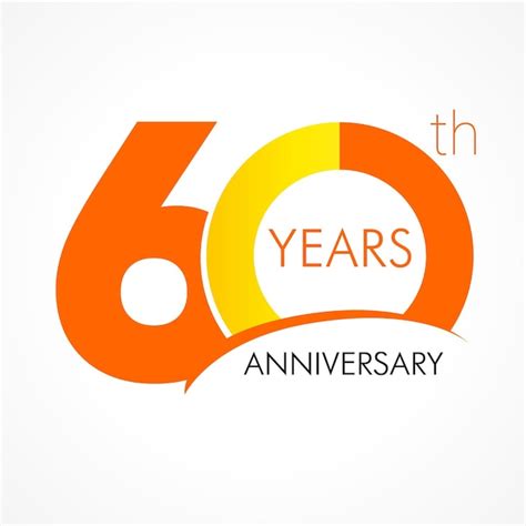 60 th anniversary numbers. 60 years old logotype idea. creative ...