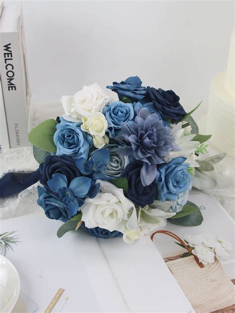 Navy Blue Flowers Bouquet Navy Blue – J & S Floral