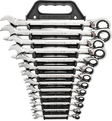 Buy GEARWRENCH 12 Point Ratcheting Combination Wrench Set, 16 Piece ...