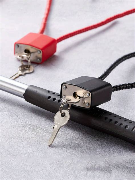 1/2Pcs Steel Cable Rope Lock, Cabinet Handle Padlock, 15 Inch Cable ...