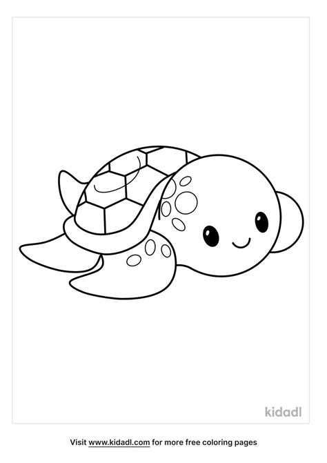 Printable Sea Turtle Coloring Page
