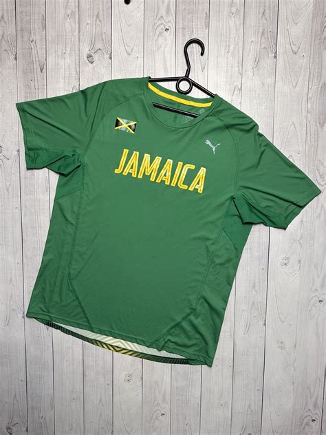 Puma × Soccer Jersey Jamaica puma soccer jersey size L green logo | Grailed