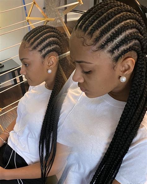 Straight Back Stitch Braids 🔥🔥🔥 | Straight back hairstyles, Cornrow ...