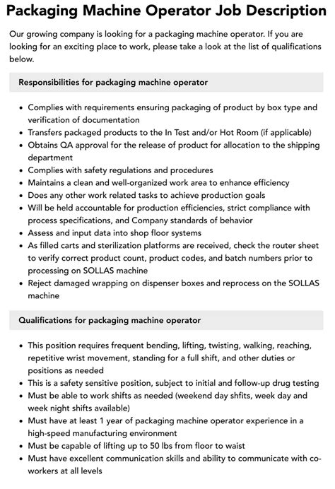 Packing Machine Operator 的图像结果