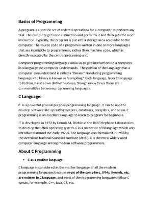 Loop - Bca notes for c programming - C Loops The looping can be defined ...