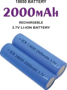 tnv Lithium 2000 mAh 3.7v Rechargeable (Pack of 2) Power Bank Elec ...
