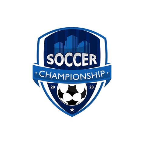 Soccer championship design emblem for sport soccer team | Premium Vector