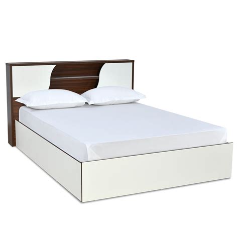 Malcom Max Bed with Box Storage (White) | Nilkamal Homes