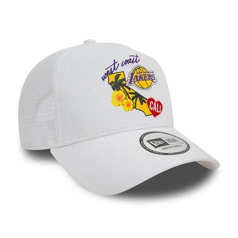 New Era - New Era Los Angeles Lakers NBA Team Logo A-Frame Trucker Cap ...
