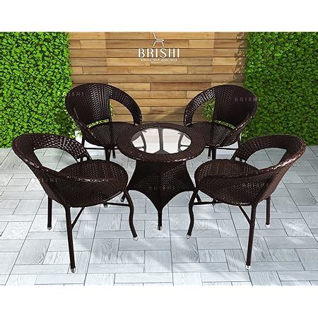 Unique360™ Wix Out Door Golden Four Seater Garden Patio Set 1+4 (4 ...