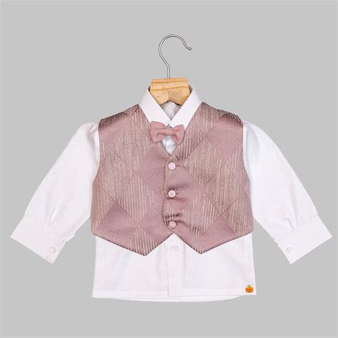 Buy Peach Solid Boys Tuxedo Suit – Mumkins