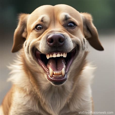 Fantastic Dog with Human Teeth | Stable Diffusion Online