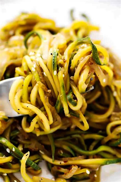 Stir Fry Zucchini Noodles Recipe | Diethood