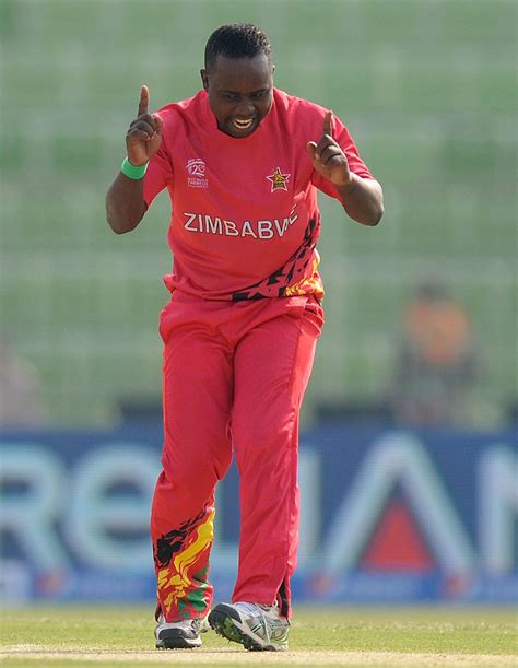 Prosper Utseya celebrates one of his two wickets | ESPNcricinfo.com
