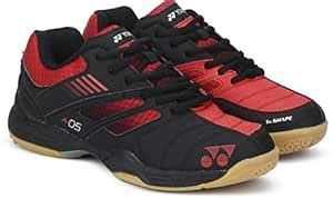 Yonex Junior Non Marking Badminton Shoes, Black/Red- 3 UK : Amazon.in ...