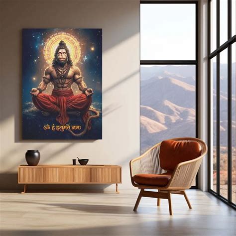 Spiritual God Metal Poster | Lord Hanuman Ji Metal Poster | Devotional ...