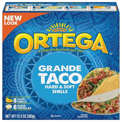 Amazon.com: Ortega Taco Shells, Grande Hard & Soft, 16 Count (Pack of 12)
