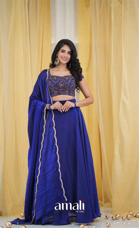 Coral - Crop Top and Skirt - Bright ink Blue – Ivalinmabia