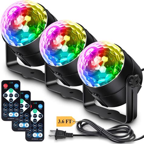 Amazon.com: Apeocose 3 Pack Disco Ball Light Sound Activated with ...