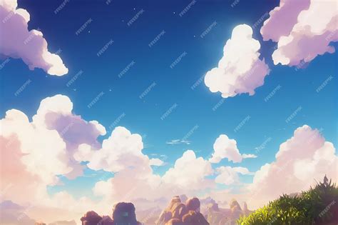 Anime Background Scenery Clouds