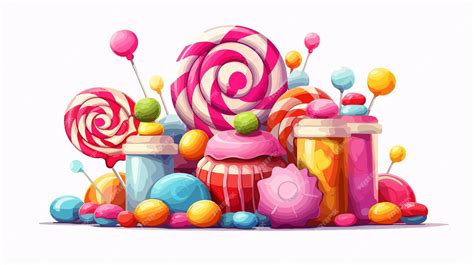 Colorful Cartoon Candy Vector Illustration for Various Design Projects ...