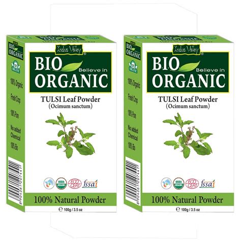 INDUS VALLEY Tulsi Powder 100% Organic and Natural for Skin and Hair ...