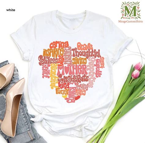Mom Word Heart Shirt,mother Heart Shirt,gift for Mom,mother's Day ...