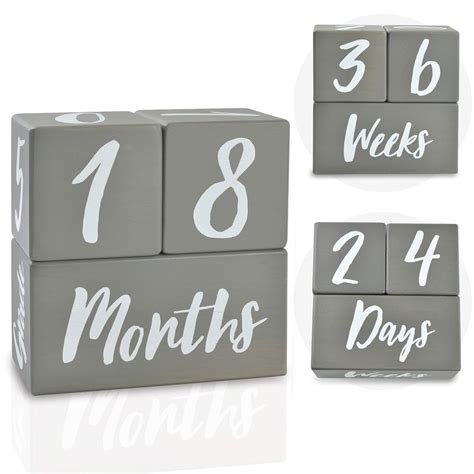 I'm Solid Wood Weekly Monthly Yearly Baby Milestone Age Blocks, Gender ...