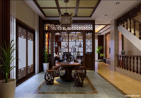 别墅中式效果图-上海装潢网